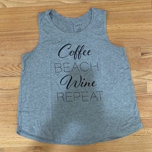 APT 9 “Coffee Beach Wine Repeat” Tank - Large